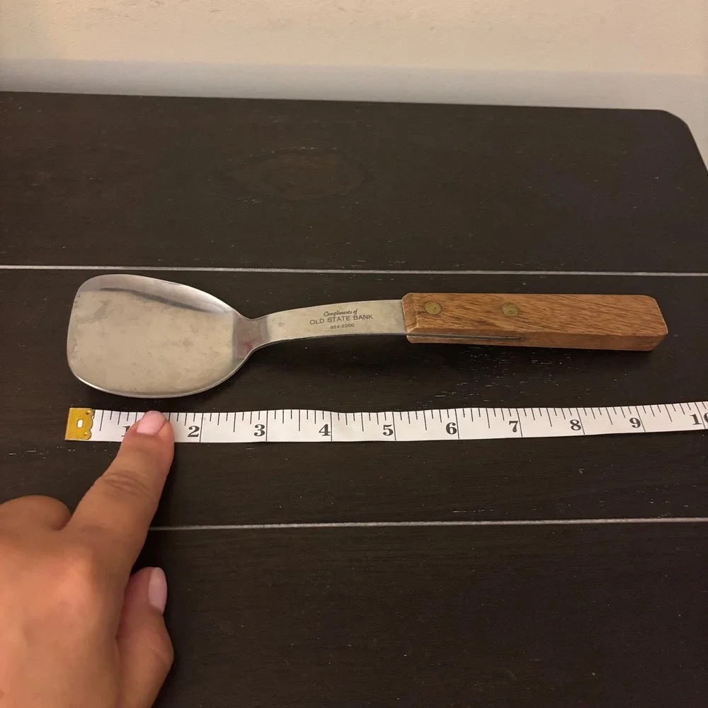 Vintage Ice Cream Spade | Old State Bank | Barlow Japan | Wood Handle | 9.5